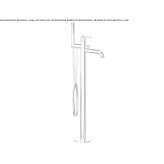 External standing bathtub faucet with a hand shower Vicalvi