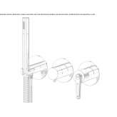 Wall-mounted bathtub faucet with a shower hand Vicalvi