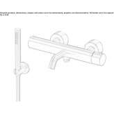 Wall-mounted thermostatic bathtub faucet with a hand shower Voivozi