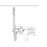 Wall-mounted bathtub faucet with a shower hand Chertsey