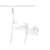 Bathtub faucet with flow limiter Tintagel