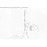 Built-in shower faucet with a handle made of concrete Bekecs