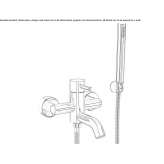 External single-lever bathtub faucet with hand shower Masca