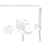 Wall-mounted bathtub faucet with a shower hand Padulle