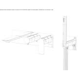 Set of 4-hole wall bathtub with diverter Padulle