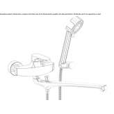 Wall-mounted bathtub faucet with a shower hand Muzillac