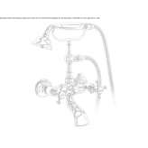Wall-mounted bathtub faucet with a shower hand Anaheim