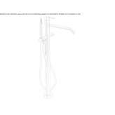 Freestanding 1-hole bathtub faucet with hand shower Tekom