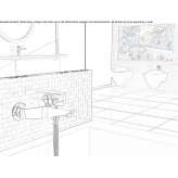 Single-lever wall-mounted bathtub faucet Muzillac