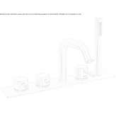 Bathtub set with shower head and hob Tekom