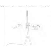 Built-in bathtub faucet with a handle made of concrete Bekecs