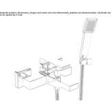 Wall-mounted bathtub faucet with a shower hand Cusuna