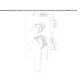 Concealed shower faucet with a switch Moimacco