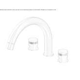 Stainless steel bathtub faucet with individual rosettes Zuneda