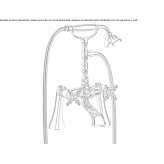Wall-mounted bathtub faucet with a shower hand Oronsko