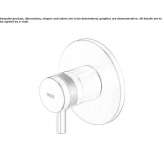 Stainless steel bath/shower faucet Zuneda