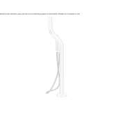 Floor-standing stainless steel bathtub faucet with a hand shower Mezzano