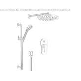 Shower bar with hand shower with tap and shower head Muzillac