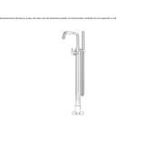Freestanding brass bathtub faucet with diverter and hand shower Brainerd