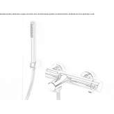 Wall-mounted bathtub faucet with a shower hand Meaudre