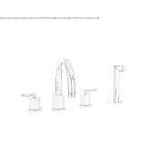 4-hole bathtub set with a hand shower Pniewy