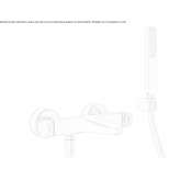 Wall-mounted bathtub faucet with a shower hand Ischia