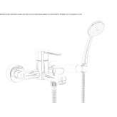 Single-lever wall-mounted bathtub faucet with a hand shower Paignton