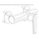External single-lever, wall-mounted bathtub faucet made of ABS plastic Mykanow