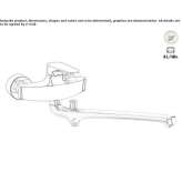 Wall-mounted bathtub faucet with a switch Pisco