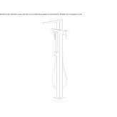 Free-standing brass bath tap with hand shower Dagyolu