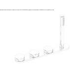 Thermostatic bathtub set with a switch Zandt