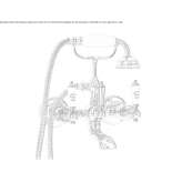 Wall-mounted bathtub faucet with a shower hand Radeberg