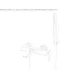 Brass wall-mounted bathtub faucet with a hand shower Bayside