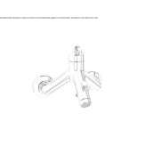 Two-hole, single-lever, wall-mounted bathtub faucet Mantinos