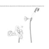 Wall-mounted bathtub faucet with a shower hand Wanchaq