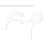 Brass wall-mounted bathtub faucet with diverter Osychky