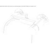 Brass wall-mounted bathtub faucet with diverter Corfu