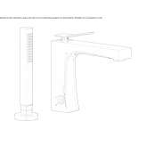 Bathtub faucet with a shower hand Dumas