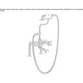 Thermostatic bathtub set with a hand shower with individual rosettes Cosnes