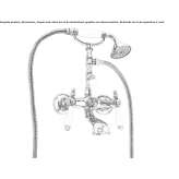 Wall-mounted bathtub faucet with a shower hand Slavnoye