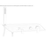 Wall-mounted bathtub faucet with a shower hand Santion