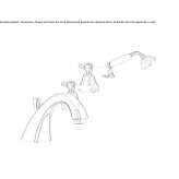 4-hole bathtub faucet for countertop installation with a shower hand Slavnoye
