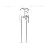 Bathtub faucet standing on the floor with a shower hand Oronsko