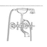Bathtub faucet with a shower hand Brunete