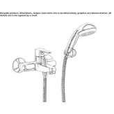 Wall-mounted bathtub faucet with a shower hand Bozkurt