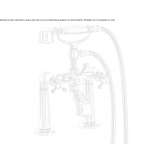 Two-hole bathtub faucet with a hand shower Fratte