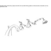 4-hole bathtub set with a hand shower Fismes