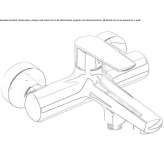 External single-lever bathtub faucet Raning