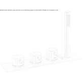 Bathtub set with shower head and hob Tekom