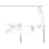 Wall-mounted bathtub faucet with a shower hand Zicuicho